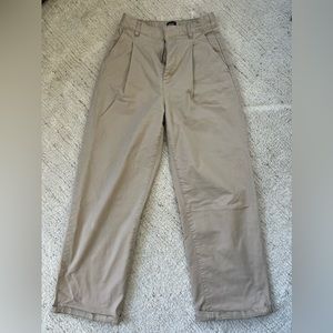 High Rise Beige Trousers - Mom Fit - US 4/UK 8